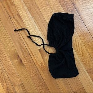 Black bandeau bikini top